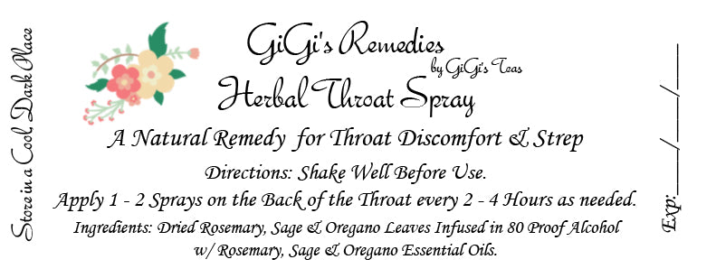 GiGi's Herbal Throat Spray - 1oz