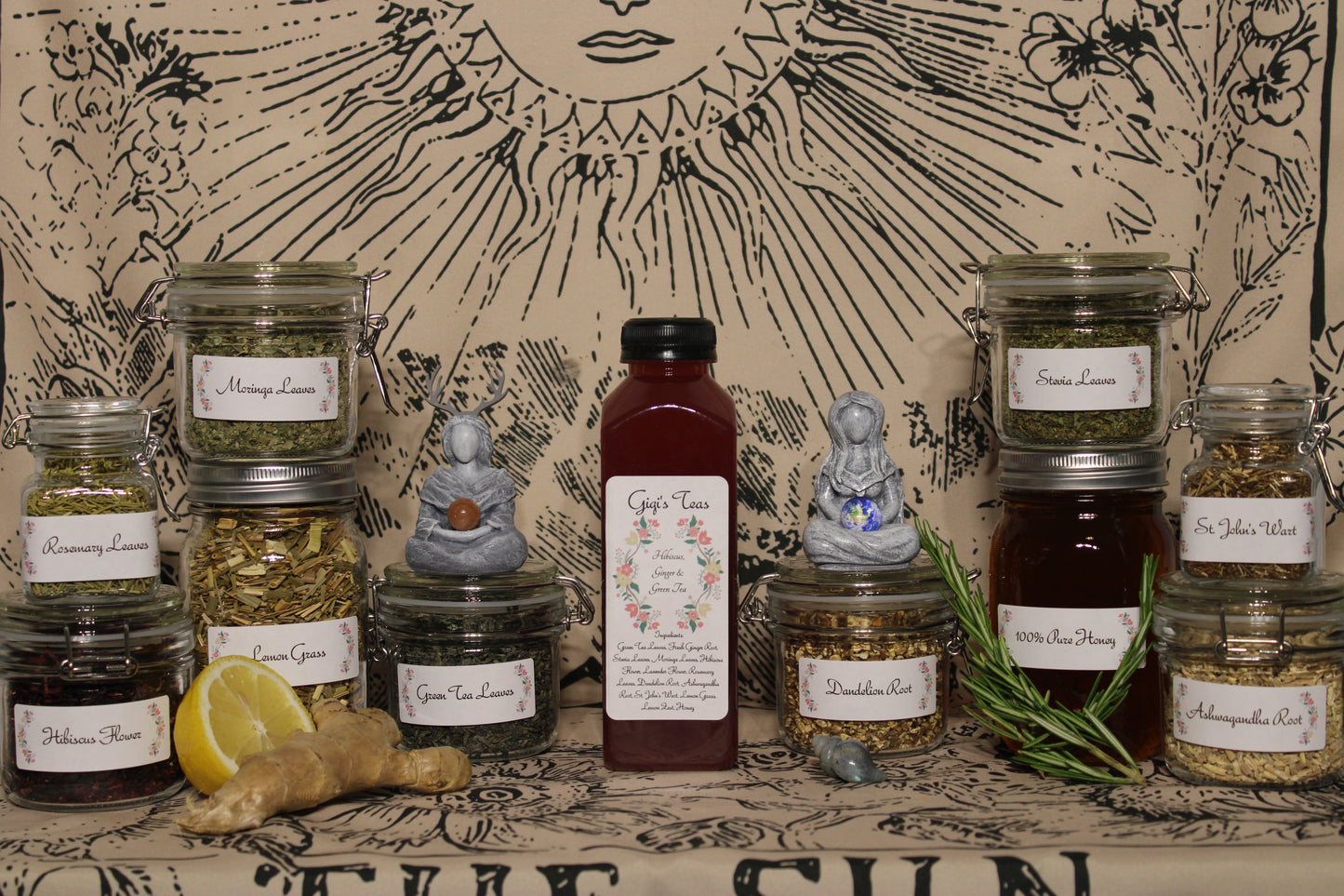 SAMPLE 2oz - GiGi's Green Tea, Hibiscus & Ginger Iced Tea