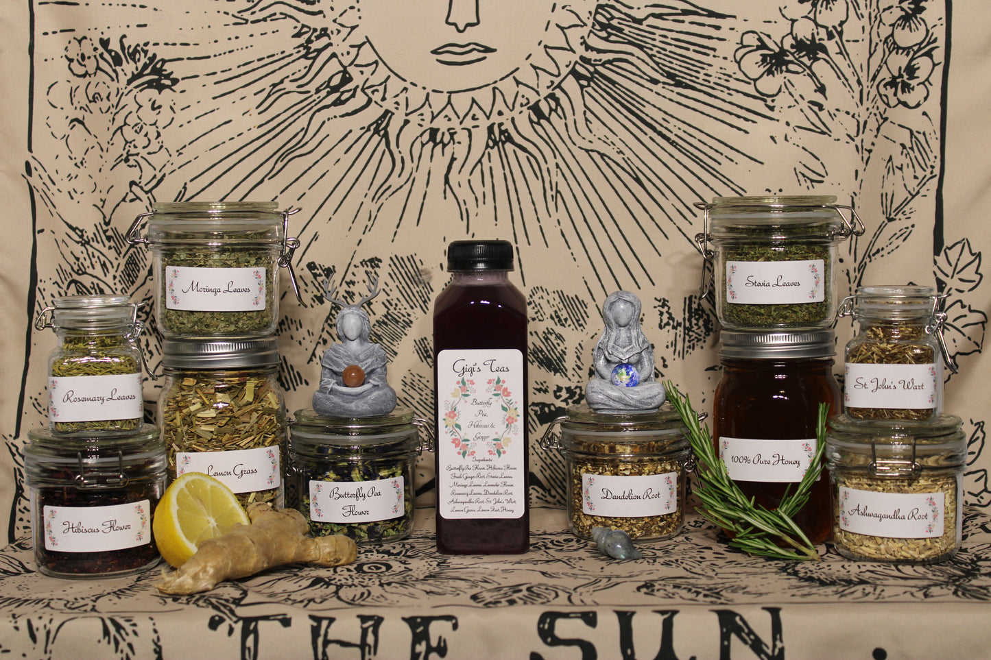 SAMPLE 2oz -GiGi's Butterfly Pea, Hibiscus & Ginger Iced Tea