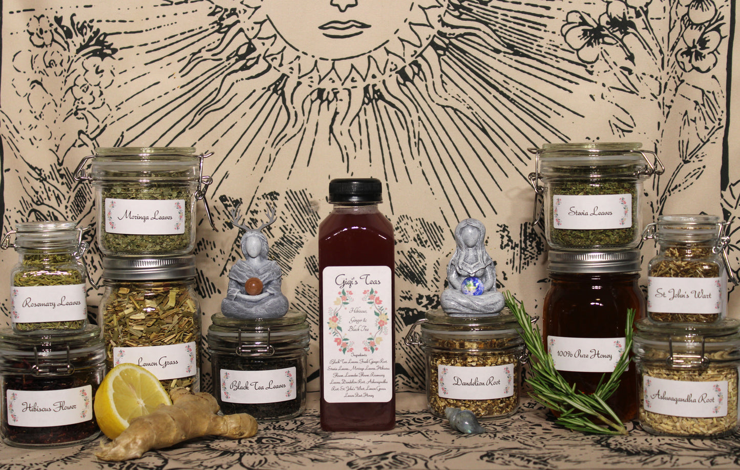 GiGi's Black Tea, Hibiscus & Ginger Iced Tea - 16oz